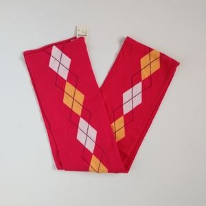 NWT Argyle Hot Pink Scarf